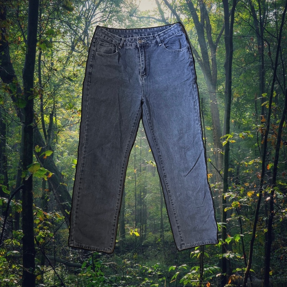 light wash high waisted straight leg jeans